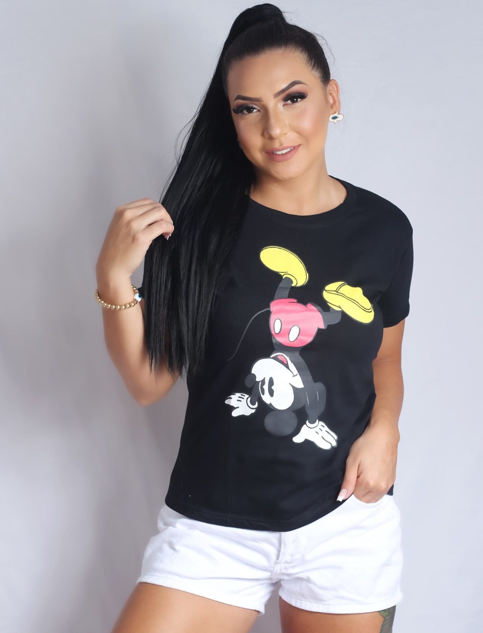 T-shirt Mickey Black - Bmoda - Conforto, Estilo e Qualidade - Site Bmoda